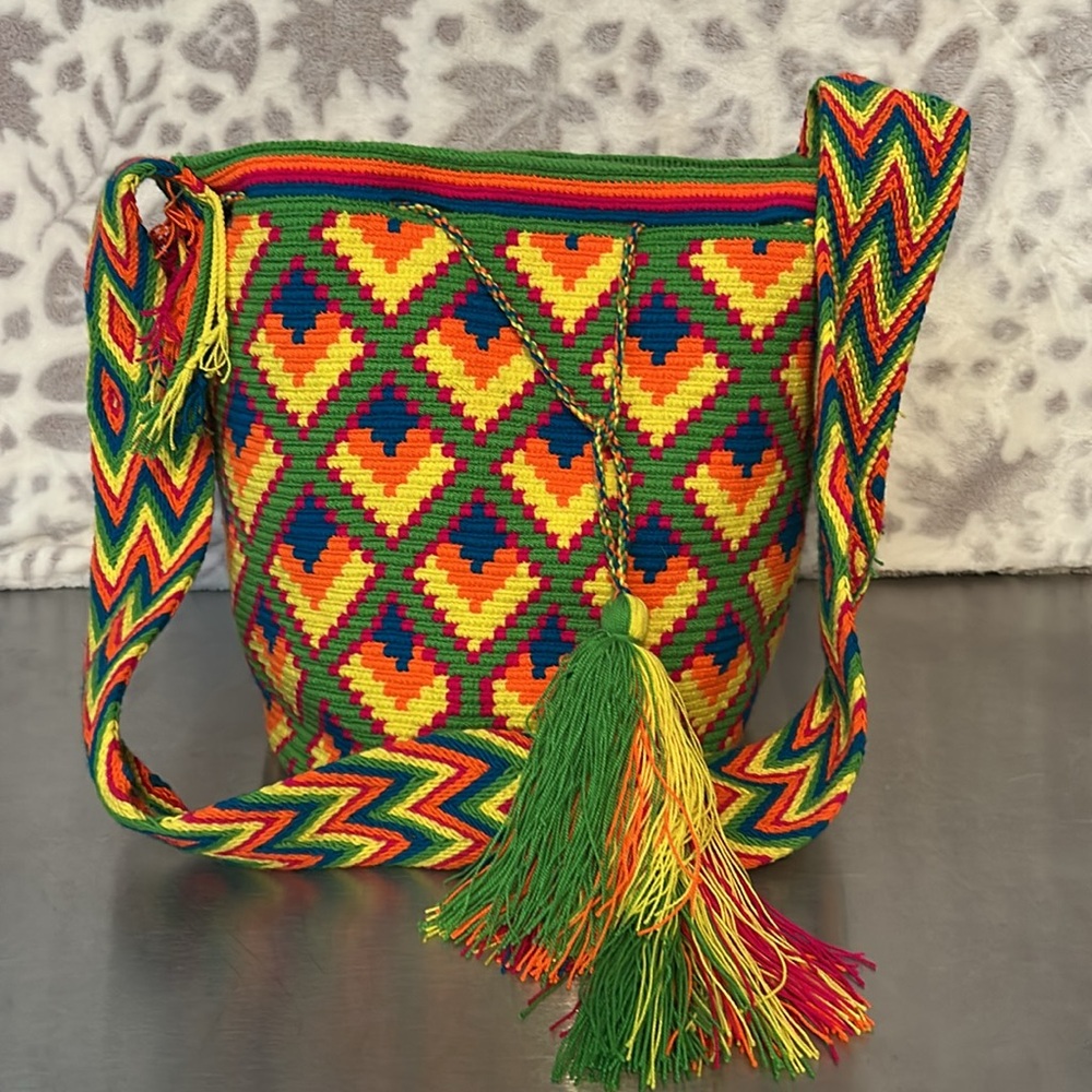 Wayuu Mochila tassel Crossbody Boho bag
